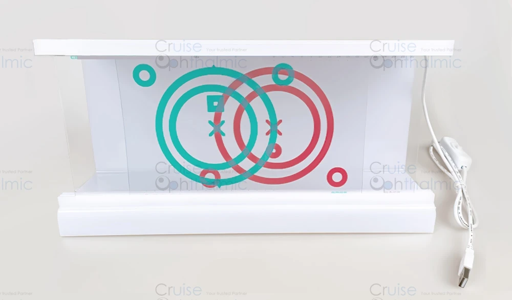 Circled Duochrome Optometric Red/Green Stereo Test | 6 pcs in | Low Vision Test Chart Stereo Balance Charts