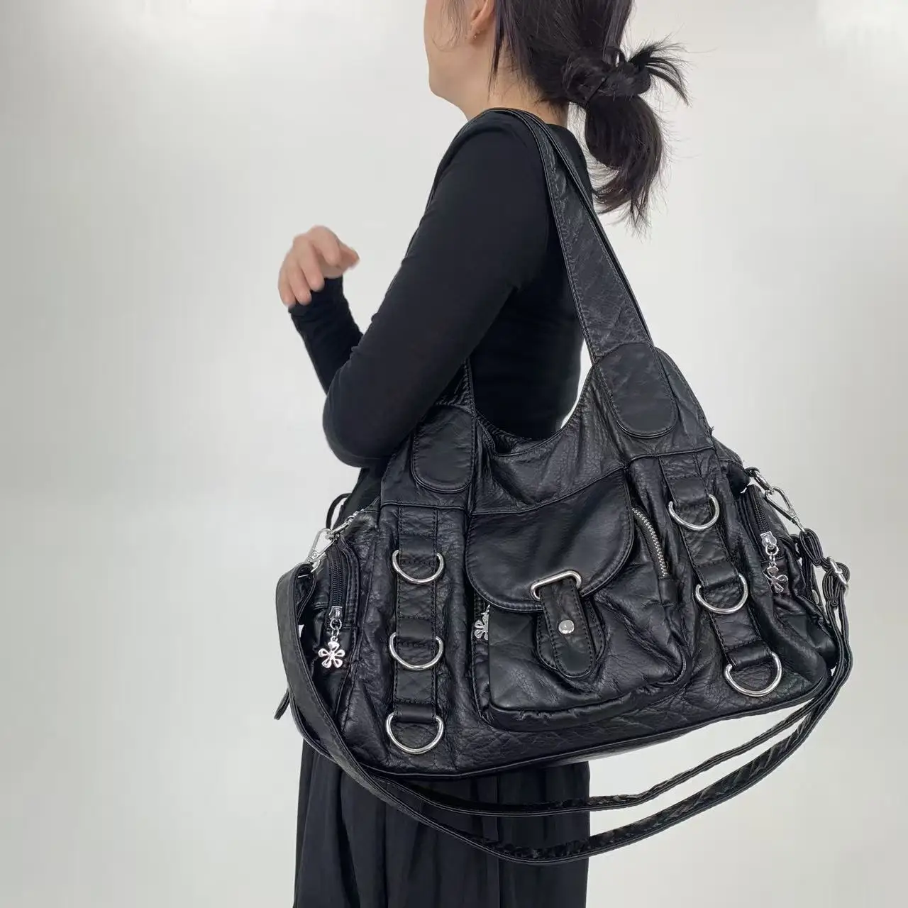 

Сумка Venn Angel, женские маленькие сумки, сумка с верхней ручкой, сумка на плечо из искусственной кожи, модная сумка с пельменями, сумки на плечо с несколькими карманами