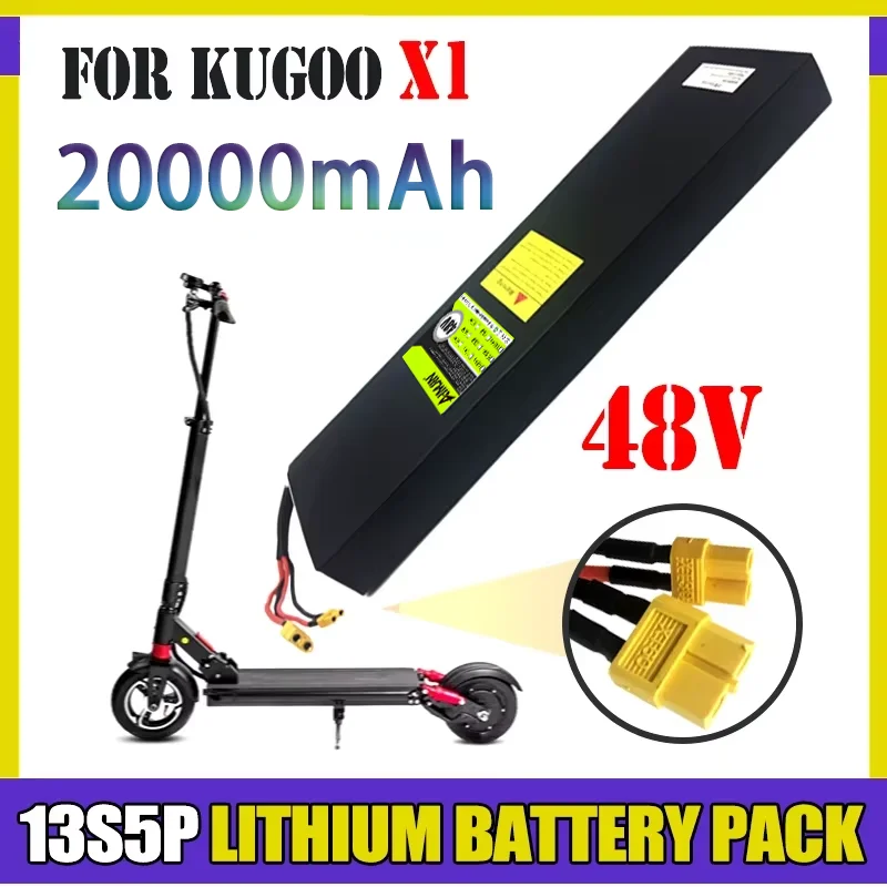 with BMS 48V 20000mAh Scooter Battery for Kugoo X1/X1 Plus 48V 20Ah Lithium Battery Pack