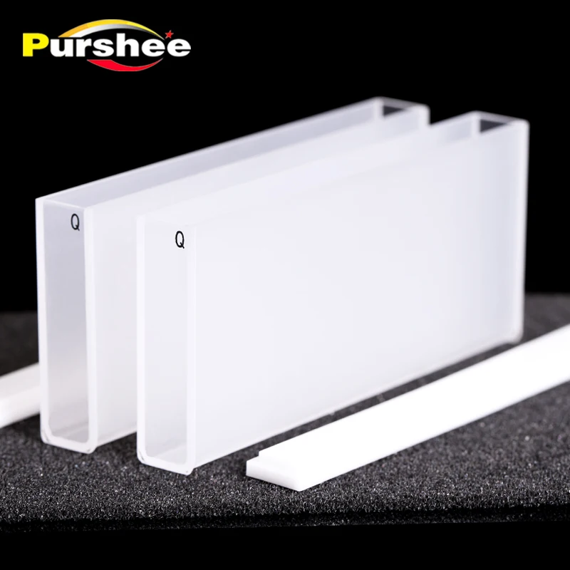 2 PCS quartz cuvette cells with lid 100mm path length JGS1  for spectrophotometer  lab