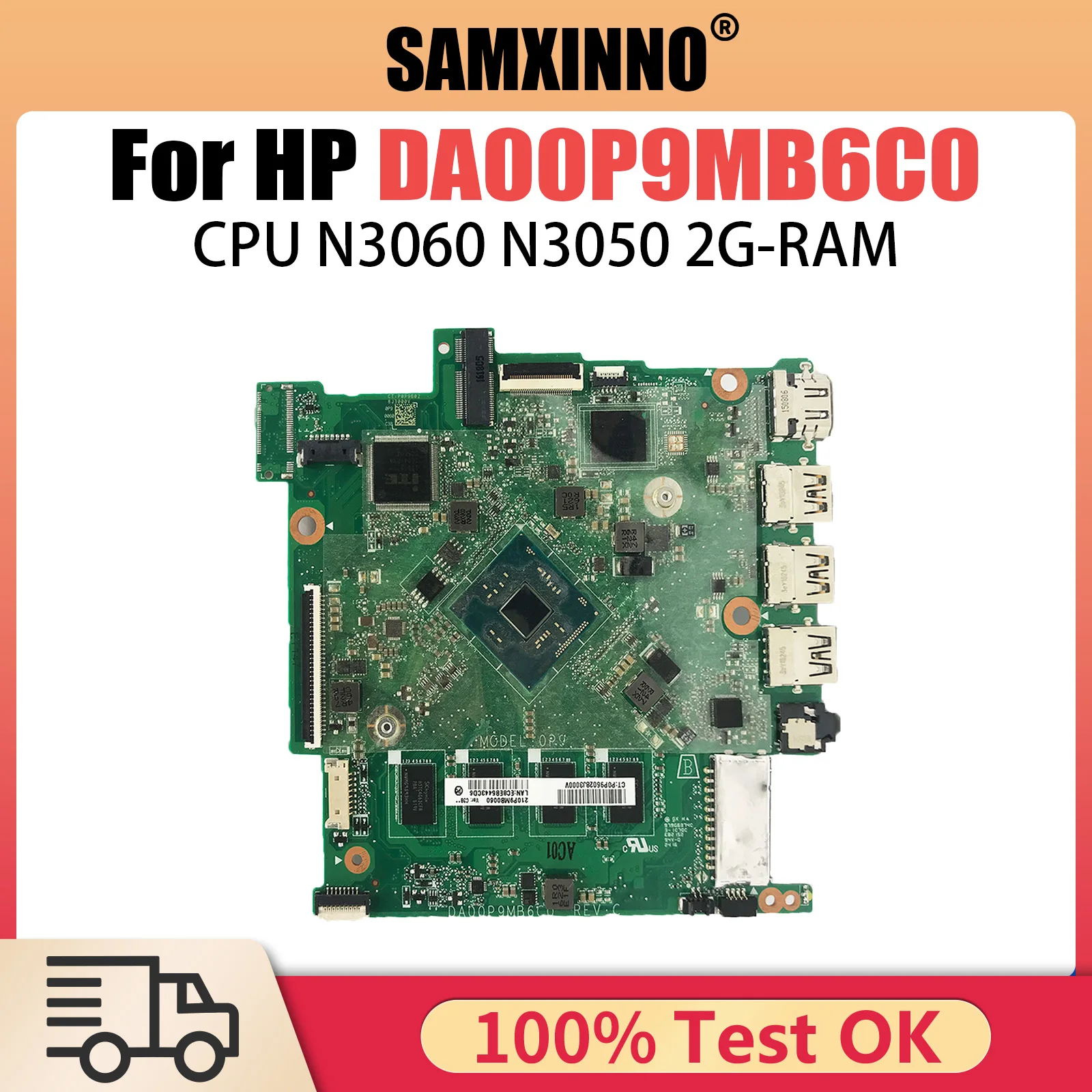 

DA00P9MB6C0 For HP Pavilion 14-BS Laptop Motherboard With N3060 N3050 CPU 2G RAM 100% Tested OK