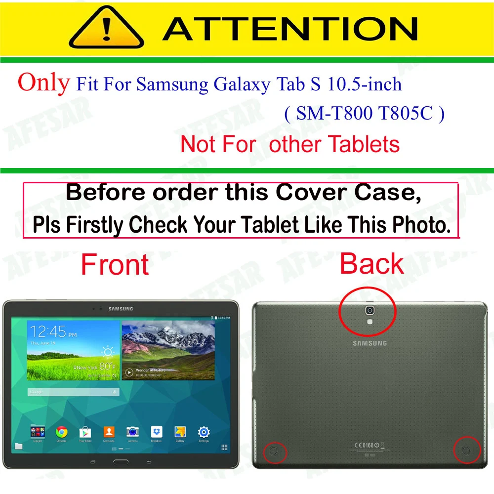 AFesar for Samsung Galaxy Tab S 10.5 SM-T800 Case Cover, Lightweight Stand Case for SM-T805 T801 T807 Protective Smart Cover