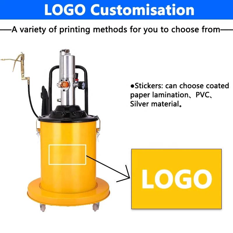 

Portable Bucket Pneumatic Grease Pump 12kg 20kg 30kg 40l 50L High Pressure air Operated Pneumatic Grease Pump