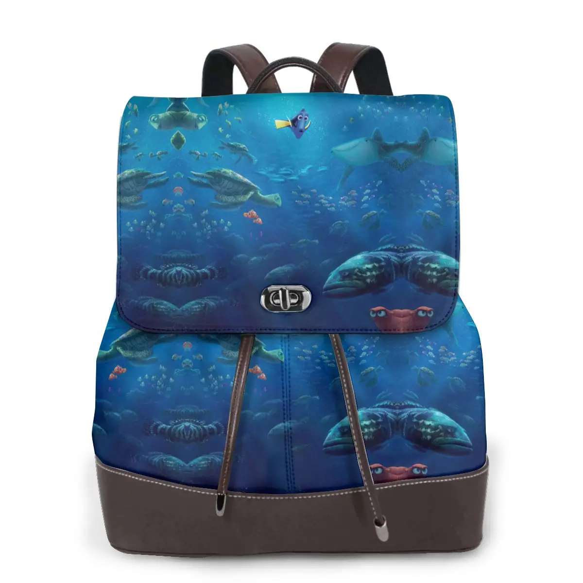 

New Women's Multifunction Finding Nemo Dory And Nemo Backpack Casual Leather School Bag For Girls Fashion Travel Shoulder Bag