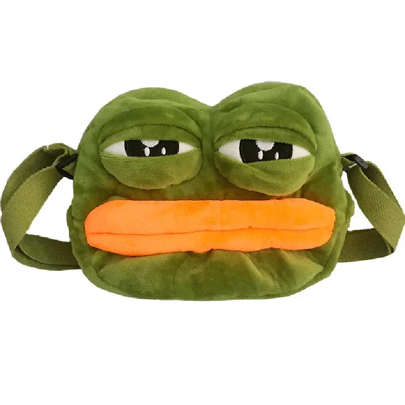 Women cute funny small shoulder bag female new 2022 personality fashion plush messenger bag cartoon cute frog bag