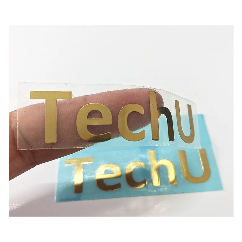 

7x1.9cm Glossy Gold Meatllic Color Nickel Metal Sticker Label Custom For Packing