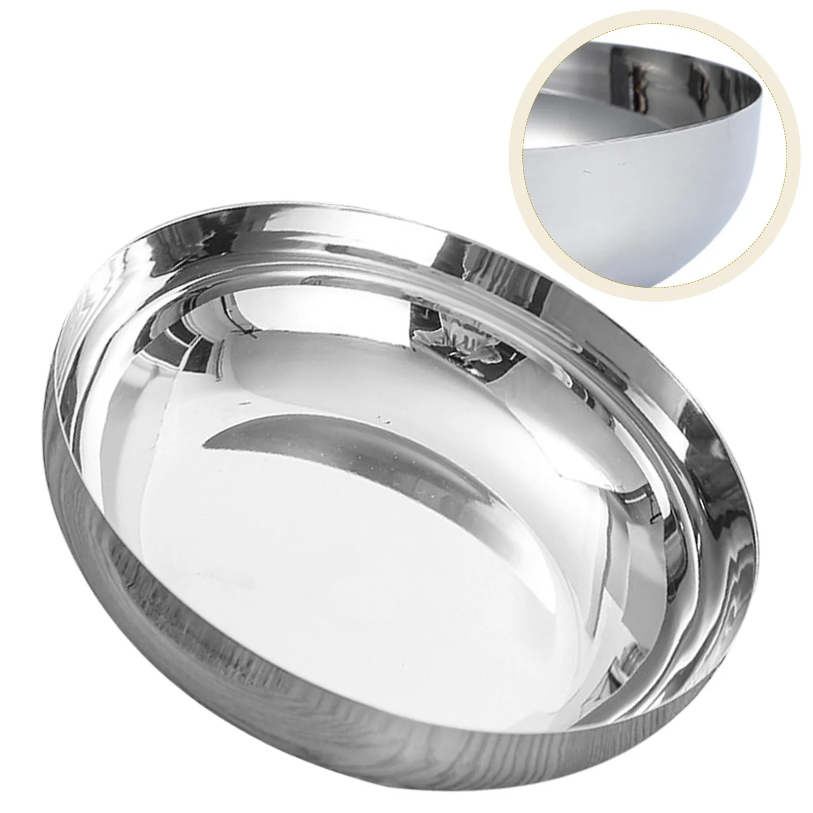 

Stainless Steel Ramen 304 Deep Soup Salad Fruit Dessert Serving Bowl Kitchen Accessory Multi-Function Food Bowl