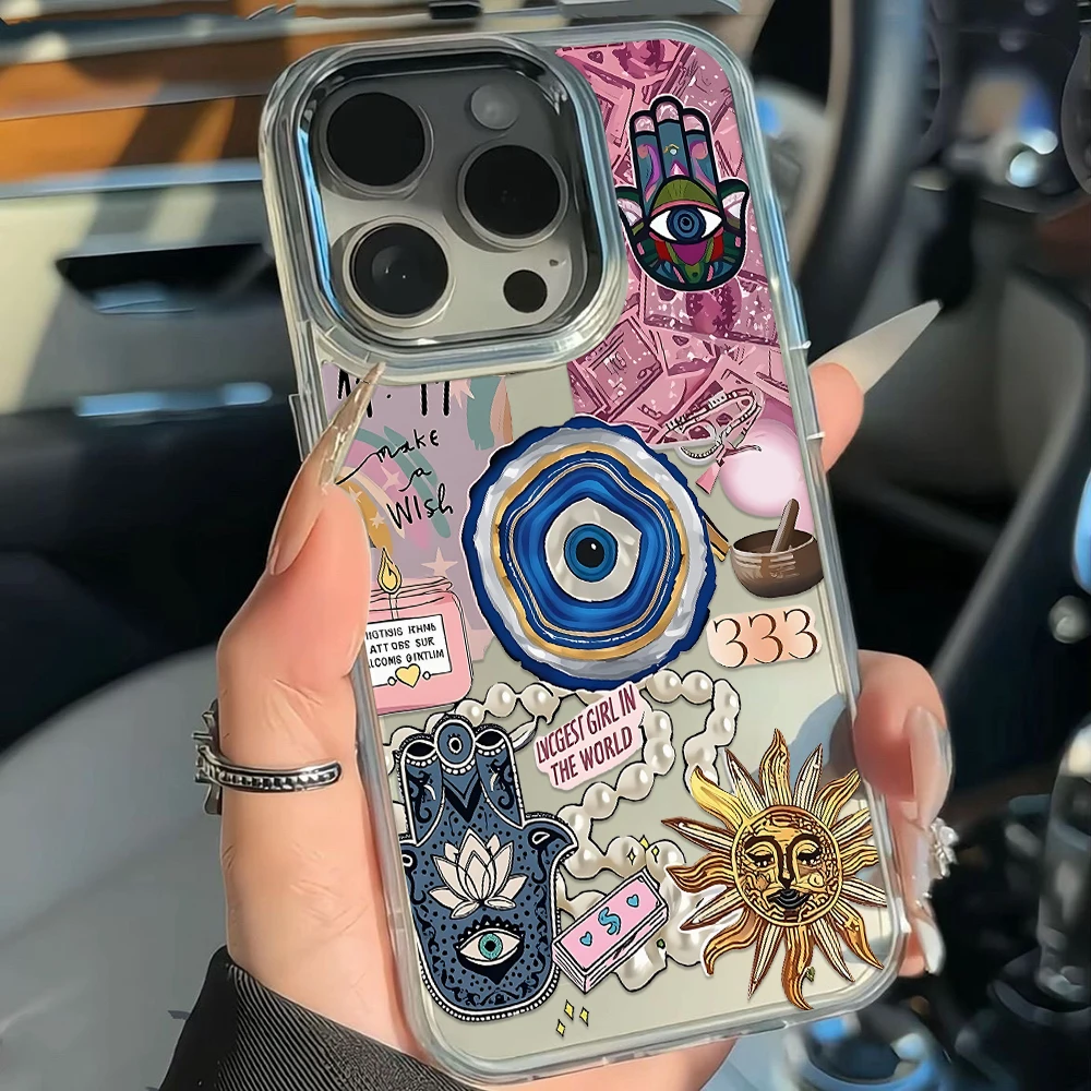 Hamsa Hand Evil Eye Phone Case For Samsung Galaxy A57 A56 S25 S26 S23 S24 Plus Ultra A17 A26 A55 A37 A36 A06 Anti-drop TPU Cover