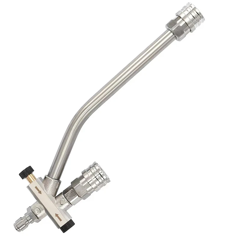 Dual Valve Pressure Washer Attachment 1/4 Quick Connect Foam Cannon Dual Spray Gun Foam Gun Dual Valve for High Pressure Washer