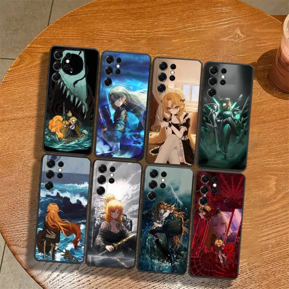 Ishmael Limbus Company Phone Case For Samsung S 25,24,23,22,30,21,10,9,Ultra,Plus,Lite,FE,4,5G Black Soft Case