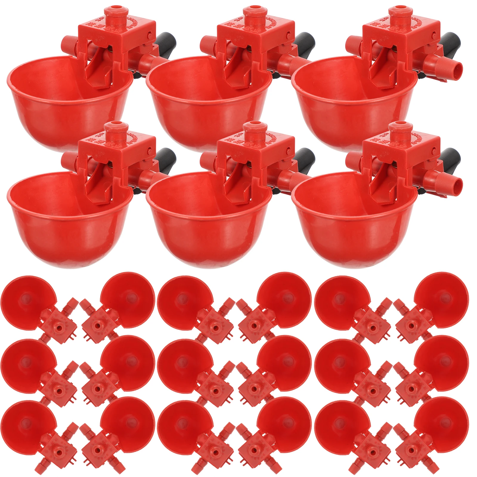 

30 pcs Automatic Chicken Drinker Durable ABS System for Poultry Farm Cage Quail Pigeon Cups