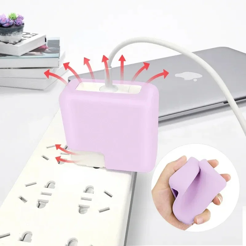For Mac Book Pro 16 15 14 13 Inch 2024 2023 2022 Laptop Power Supply Silicone Case for MacBook 96 87 85 67 61 60 35 30 29W Case