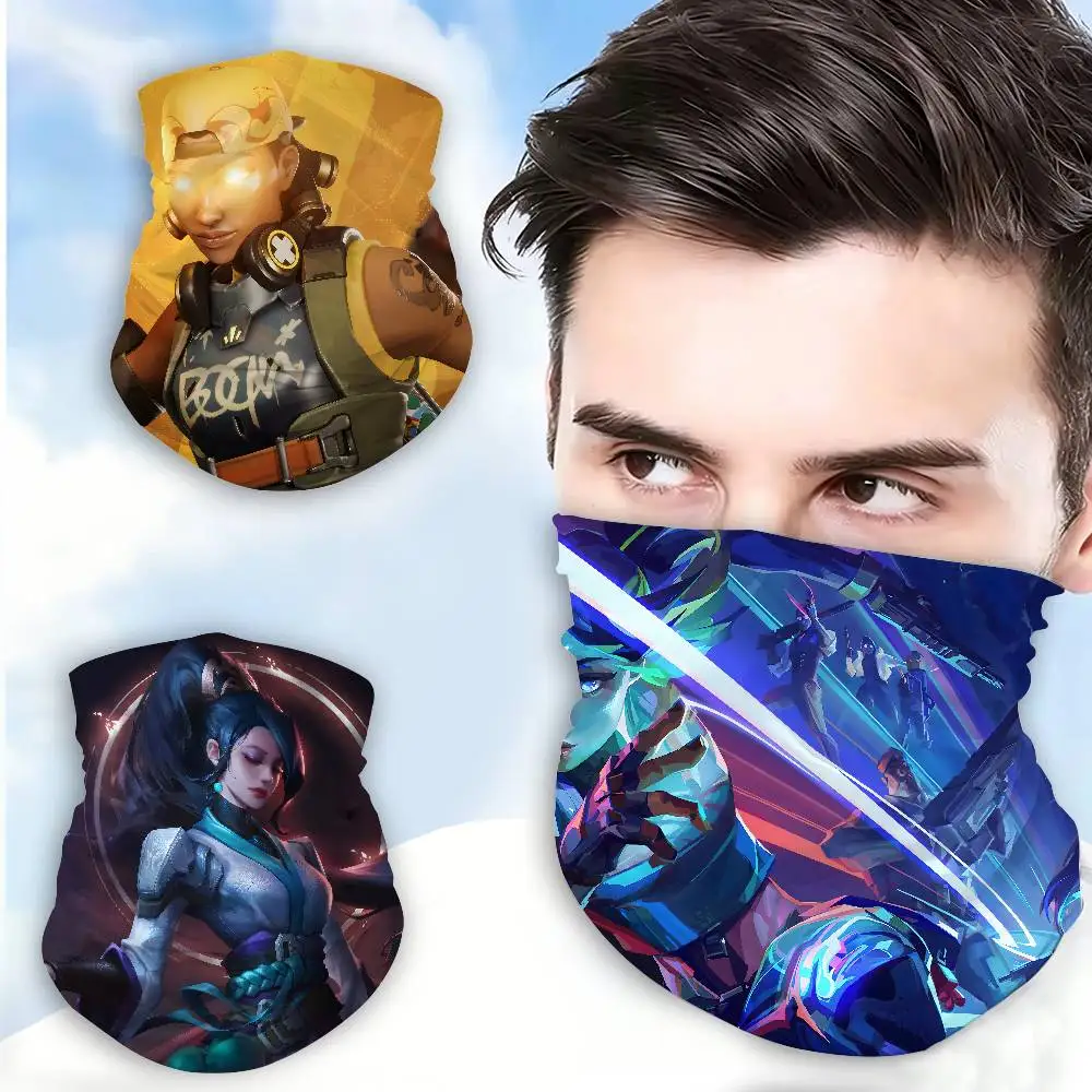 V-Valorant-Game Multifunctional neck gaiter UV protection tube scarf for climbing skiing daily outdoor wear