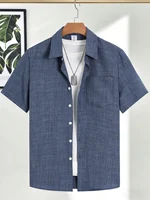 Men's Linen Short Sleeve Shirts Luxury Mens Outfit Y2K Men's Set Casual Men's Padel Sportswear Tops 2