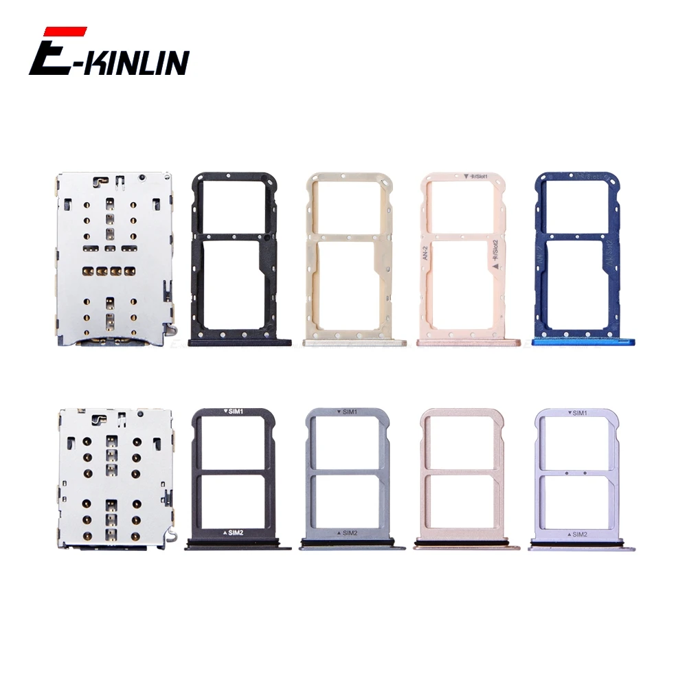 

Sim Card / Micro SD Card Tray Socket Holder Slot Container Connector Adapter Reader Replacement Parts For HuaWei P20 Pro Lite