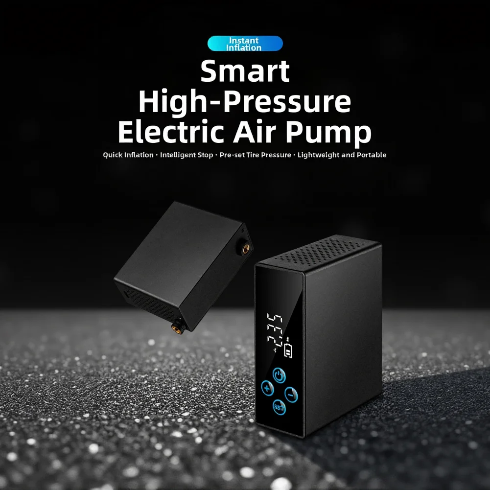 

Wireless Bicycle Air Pump Portable Bicycle Electric Pump High-Pressure Rechargeable Air Inflator With Wireless Cycling Accessory