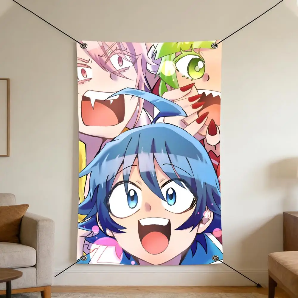 W-Welcome T-To D-Demon S-School! I-Iruma-kun Flags Cozy Home Flag 4 Grommets Anti-Wrinkle Waterproo  Indoor