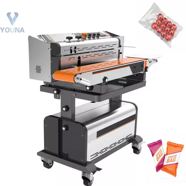 

Vertical Gas Inflating Band Sealer Continuous Vacuum Sealing Machine