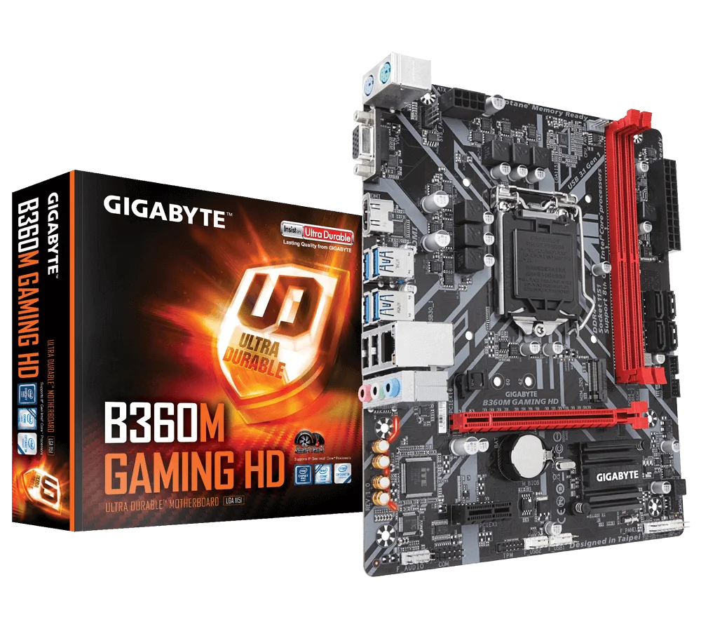 

New Gigabyte TUF B360M Gaming HD LGA1151 DDR4 HDMI WiFi M.2 mATX Motherboard