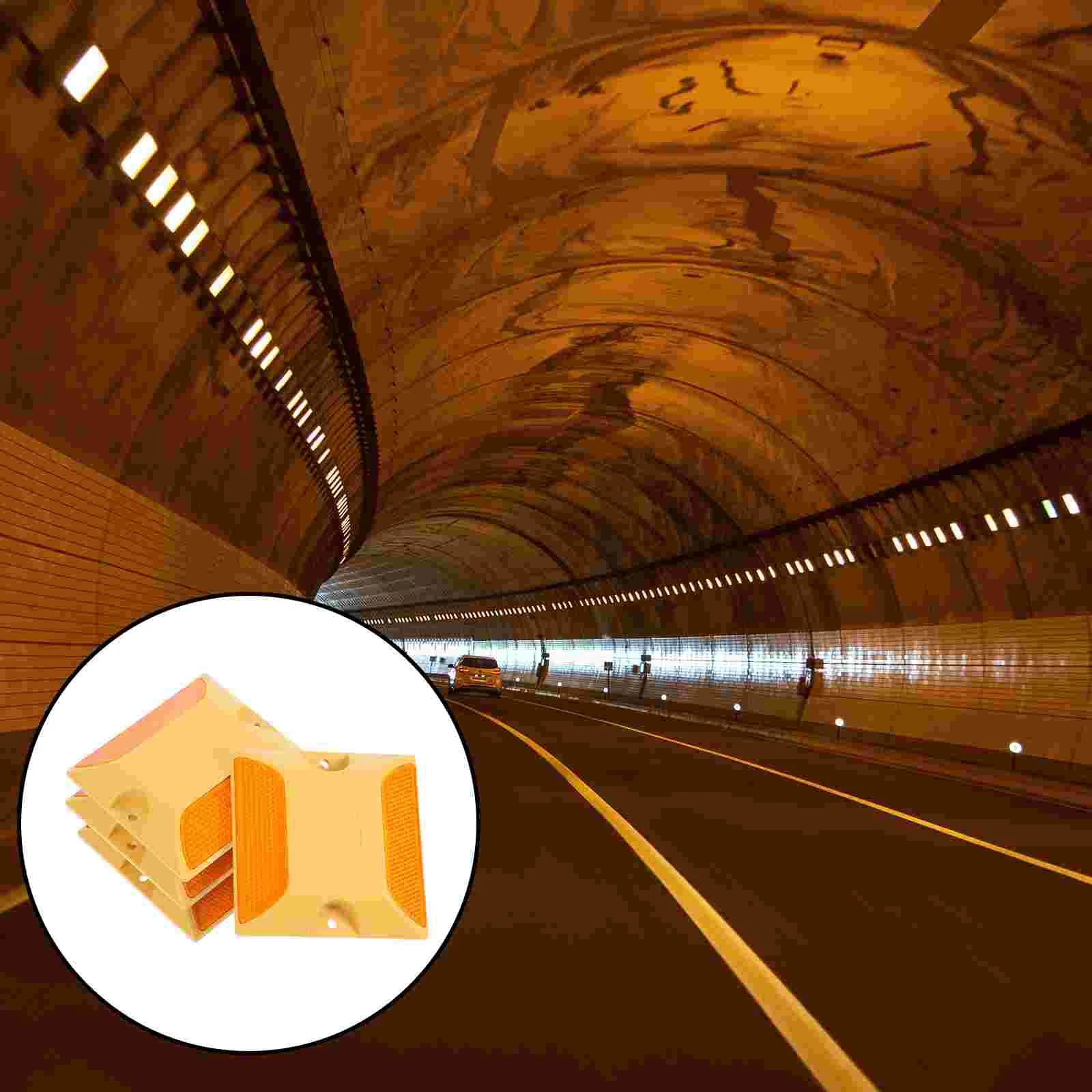 4 Pcs Delineator Reflector Driveway Markers Trailer Reflective Road Signs Abs Toys Safety Reflectors for