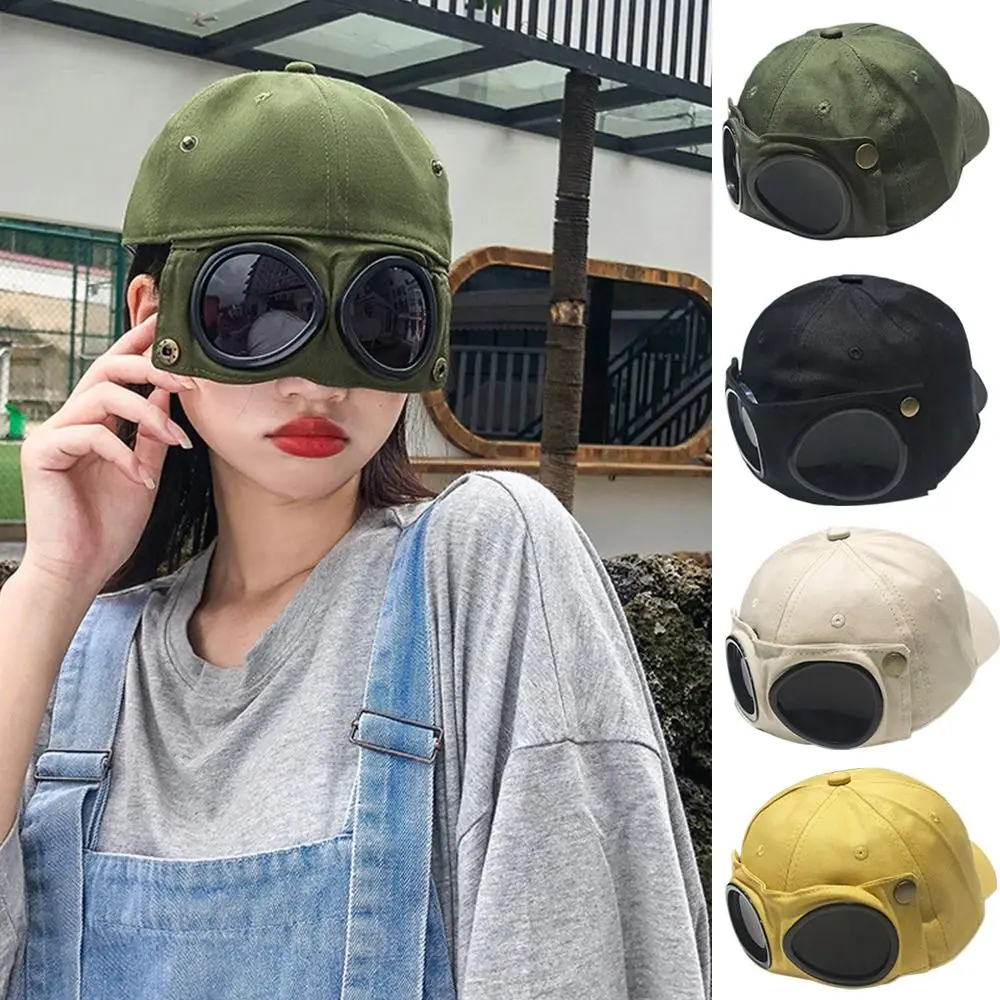 Fashion Sunglasses Breathable Pilot Hat Glasses Baseball Cap Sun Hat Peaked Cap