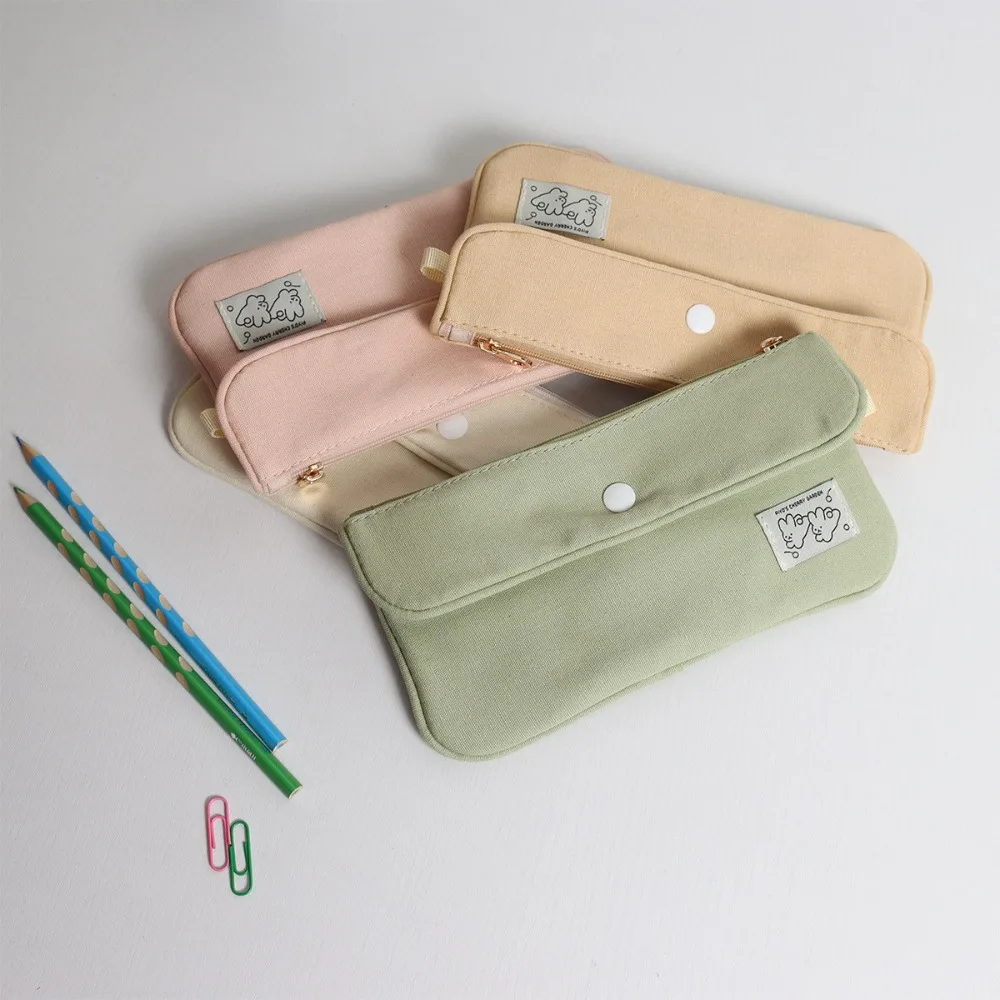 New Lightweight Coin Purse Cotton Portable Key Bag Solid Color Earphone Bag Lipstick