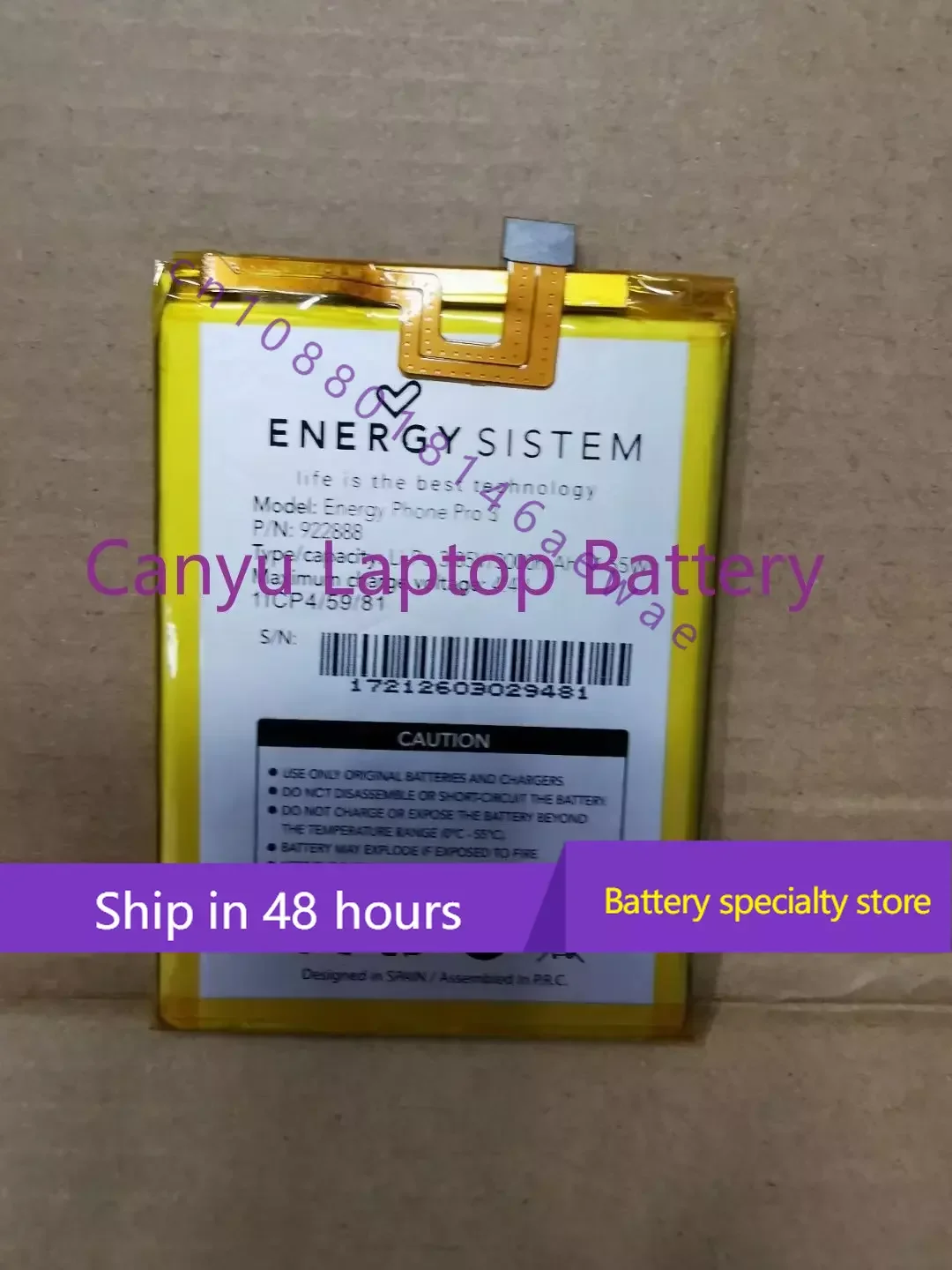 Energy phone Pro 3 battery 3000mah with tool