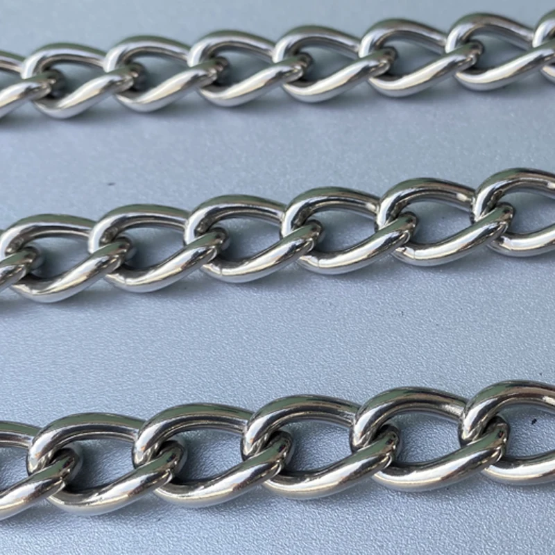 Heavy Duty Dog Collar Chain Rings Strong Metal New Pet Lead Cheap Horse Chain  Pet Pony Leading Chain  610mm 2pcs