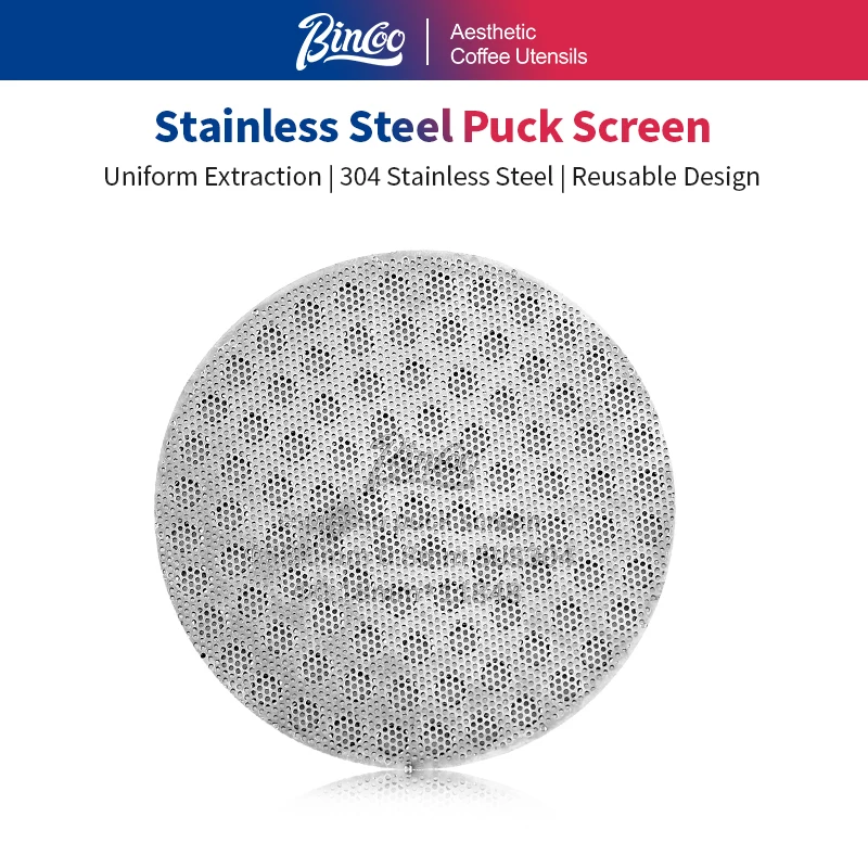

Bincoo Stainless Steel Espresso Filter - 51/53/58mm Universal Secondary Shower Mesh for Even Water Distribution