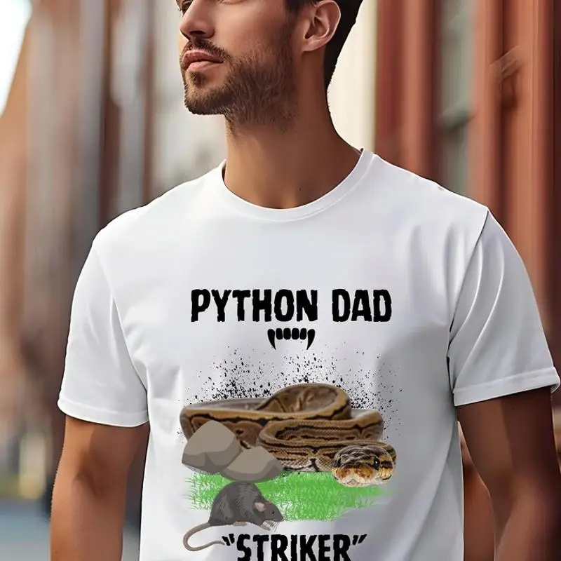 Python Dad Tee Reptile Lovers Snake Owner T-Shirt