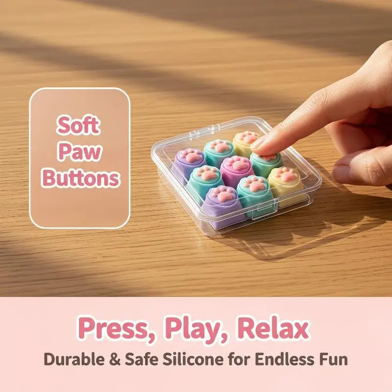 Keycap-Schlüsselanhänger – ein Stressabbau-Spielzeug in Form eines Keycap-Schlüsselanhängers. Erleben Sie die Freude, den Schlüsselanhänger zu drücken. – Detail 3