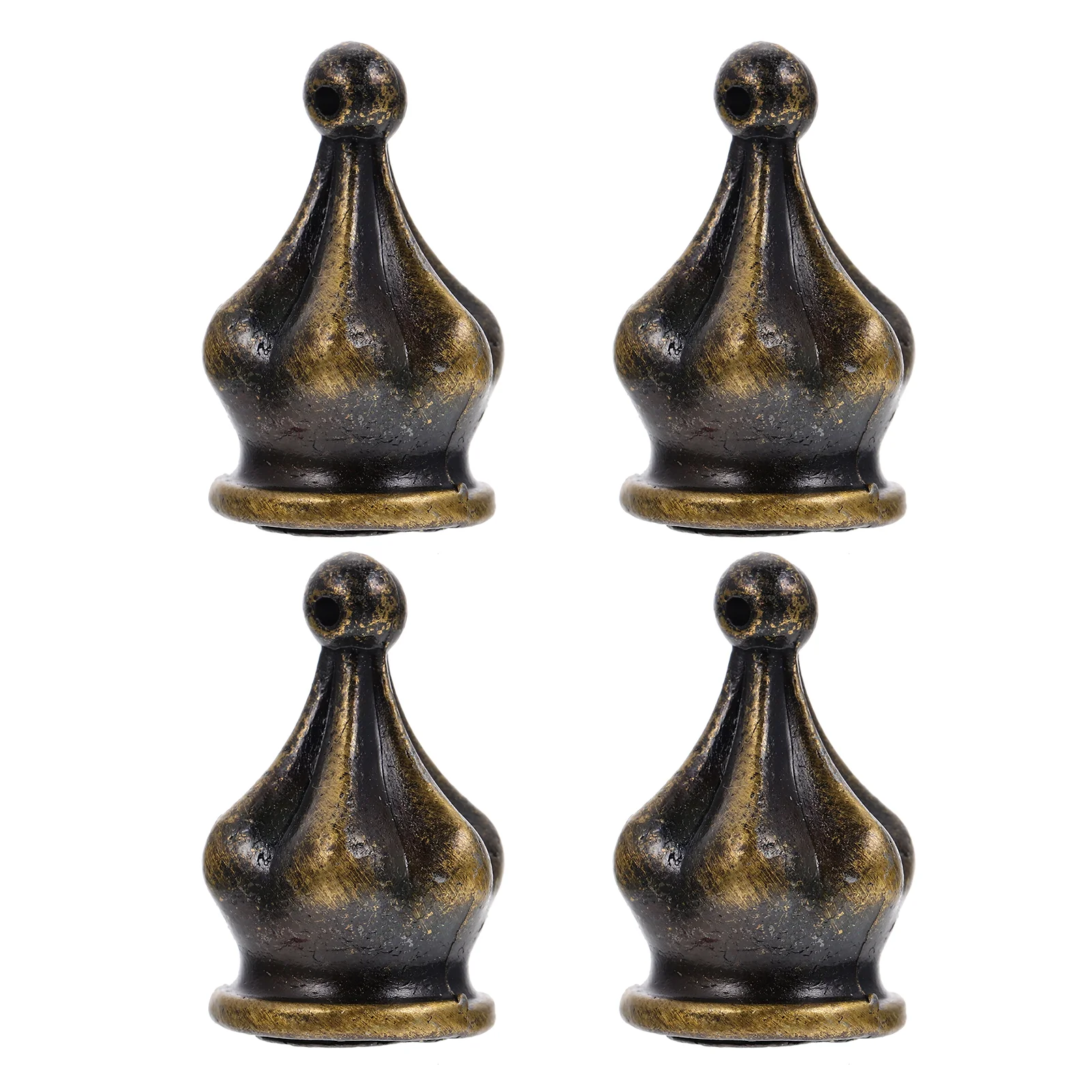 

4 Pcs Knob Shade Decor Lamp Finials Finial Retro Finials Zinc Alloy Lamp Finialsshades for Table Chic Light