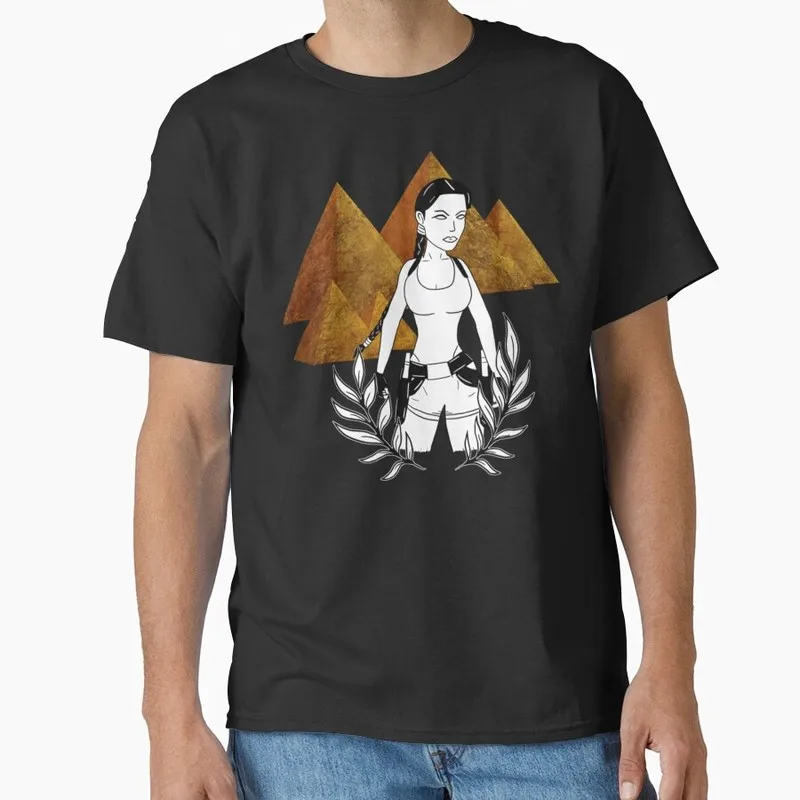 Retro Video game Tomb Raider Angel of Darkness Lara Croft Gift t shirt for gamer 1016 Short Sleeve Graphic Clothes US Size Tee