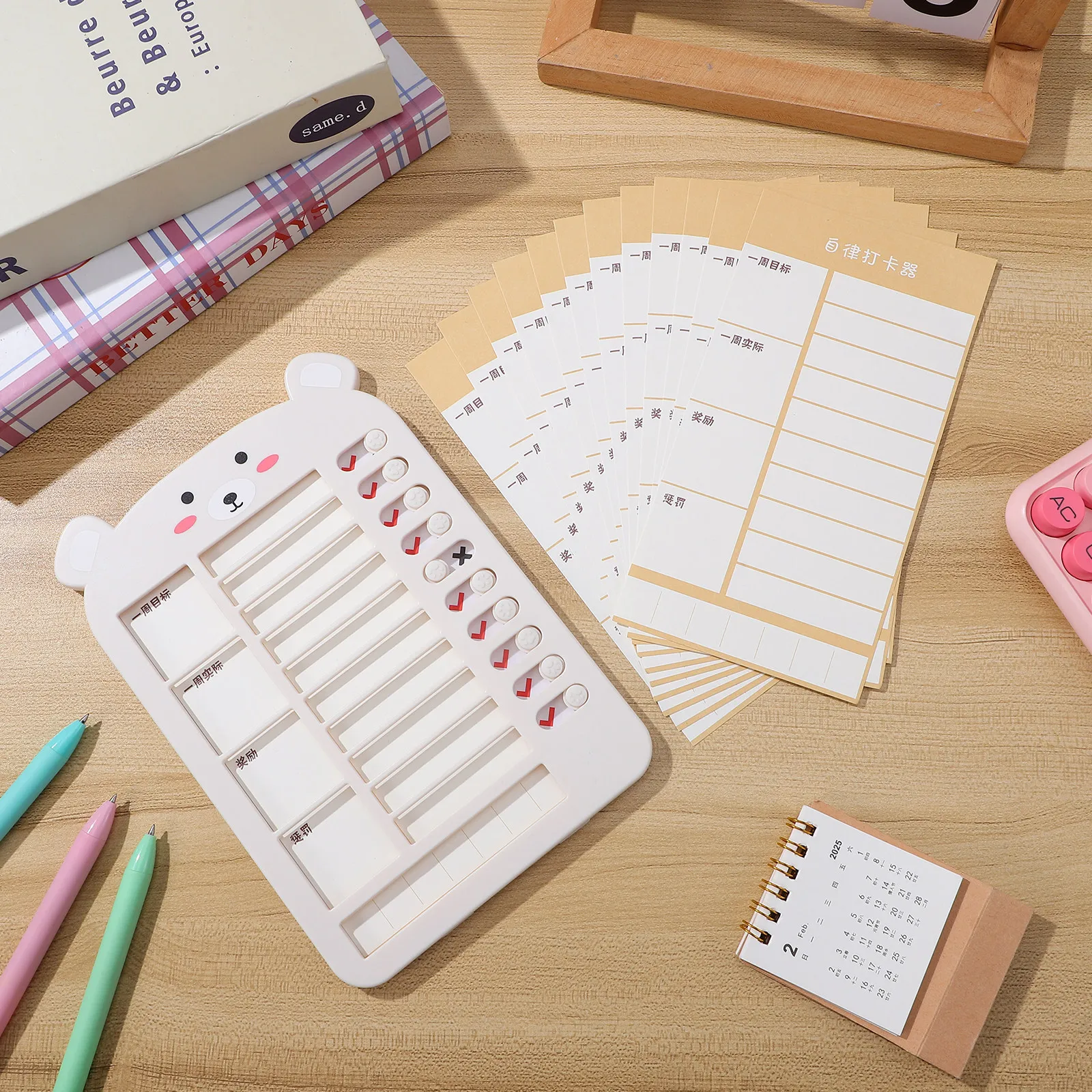 

Инструмент для управления временем, еженедельный органайзер, планировщик, трекер самодисциплины, функция карточек-табло, блокнот для ежедневных задач для офиса и дома