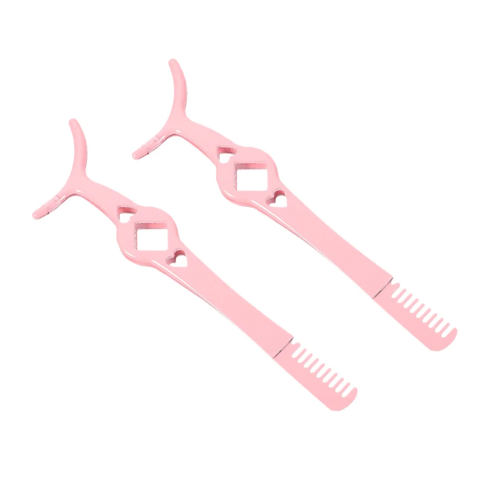 2 個ステンレス鋼まつげクランプピンセットまつげピンセットコーム付き多機能まつげアプリケーターツール美容ツール
