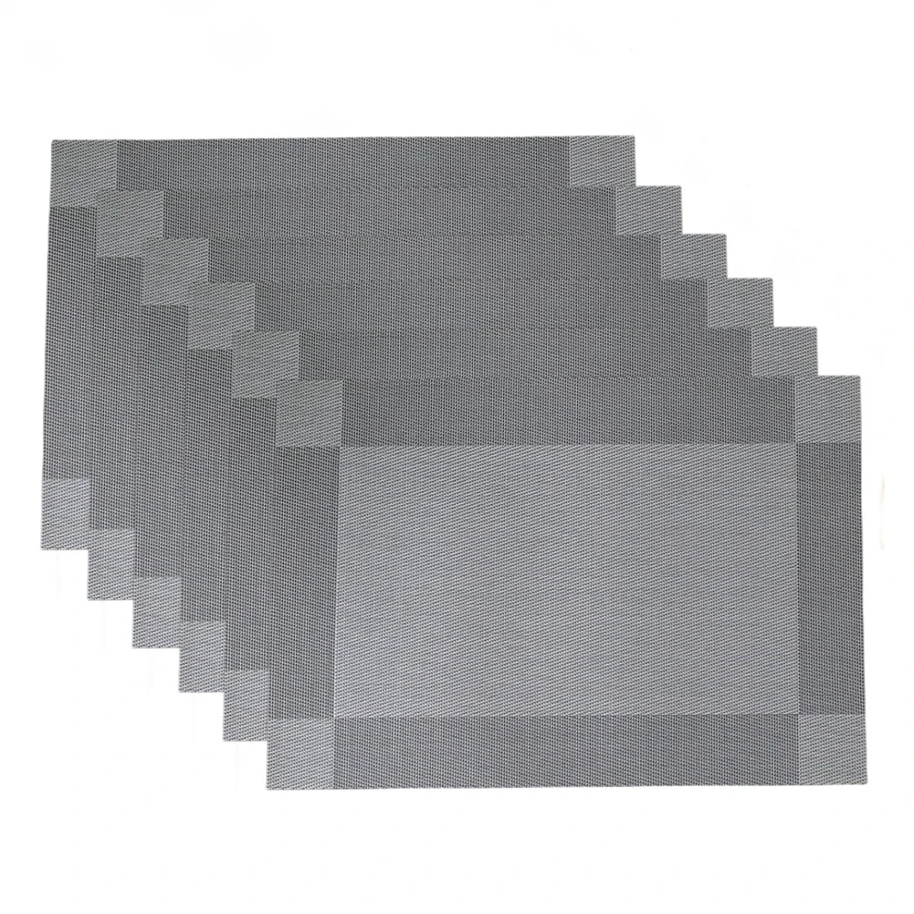 

6Pcs PVC Place Mats Coasters Placemats Non-Slip 30*45cm For Kitchen Table Décor Disposable Dinner Plate Mats Pads Placemats