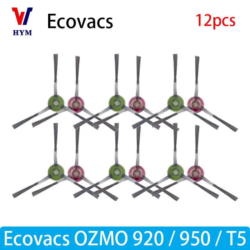 Accessoires voor Ecovacs Debot OZMO T5 / 920 / 950: hoofdborstel, zijborstel, waterreservoir, wielen, filter, dweil, reserveonderdelen voor stofzuiger.