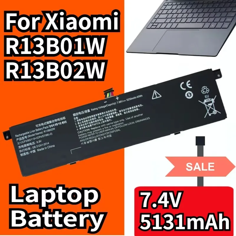 SWZY New R13B01W R13B02W Laptop Battery For Xiaomi Mi Air 13.3