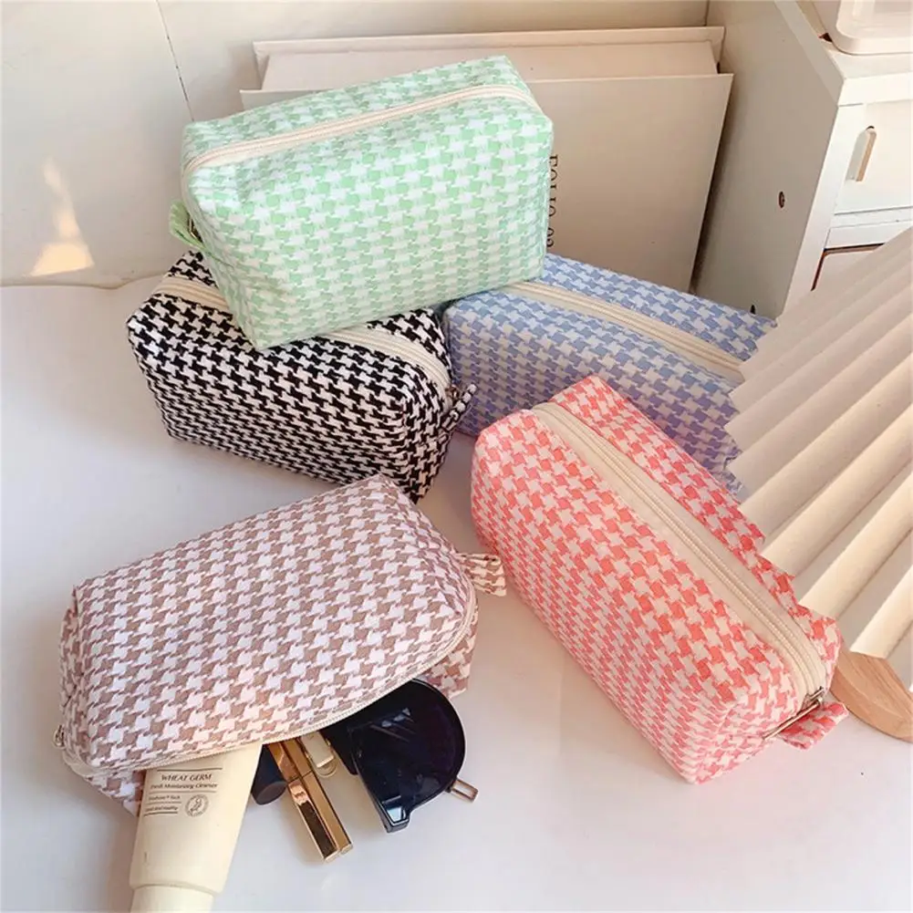 18*10cm Toiletry Bag Zipper Closure Handbag Cosmetic Organizer Portable Makeup Tool Pencil Stationery Storage Pouch For Travel