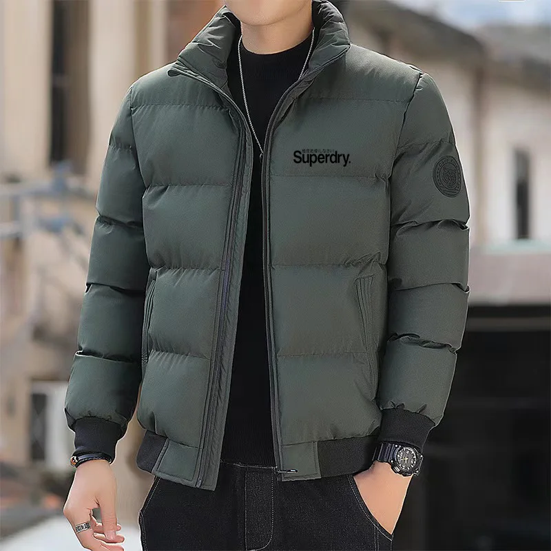 2024 Men\'s casual high necked down jacket, warm jacket, outdoor sports, Thinicef, fashionable, winter