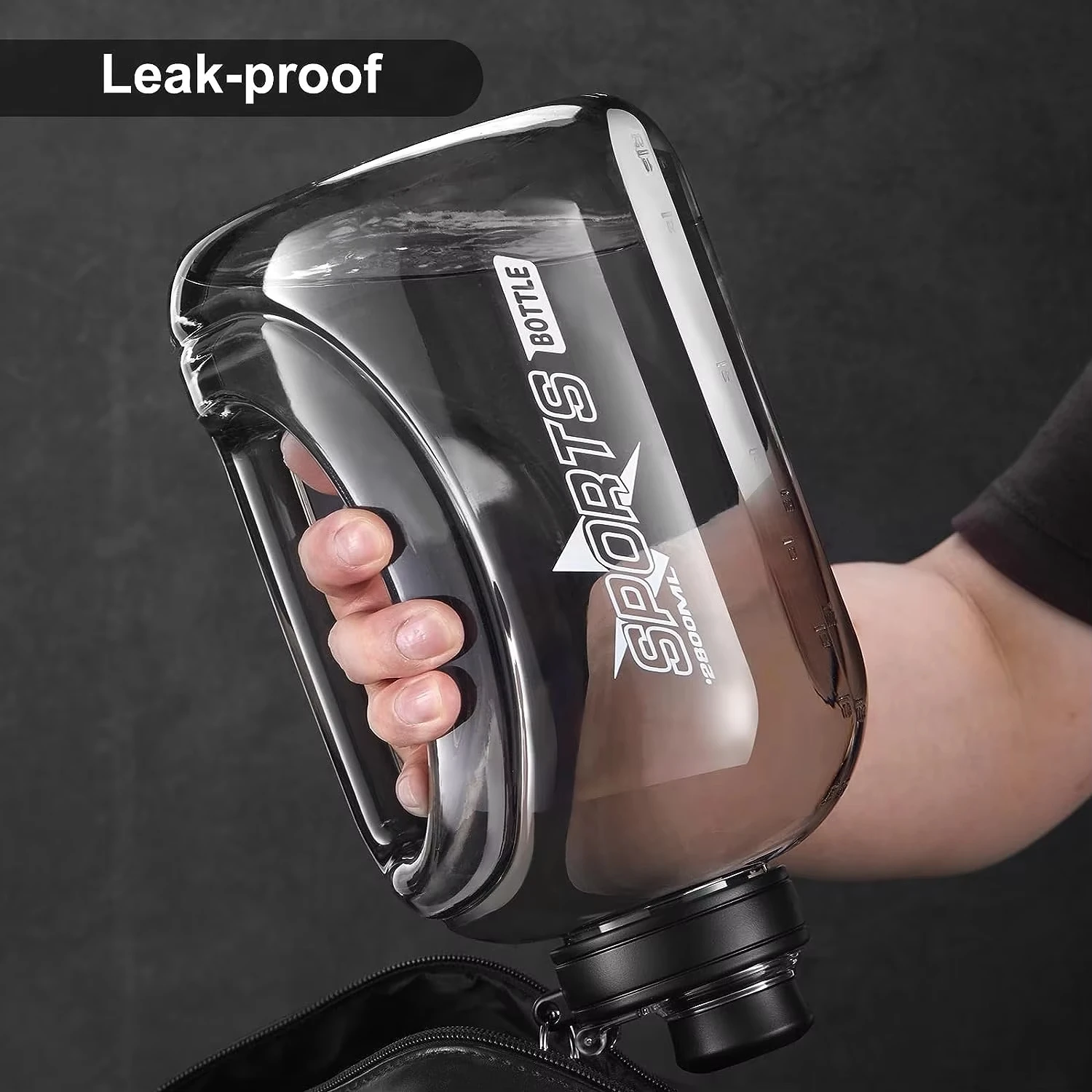 New Hiking And Fitness Super Large Capacity Accurate Calibration Water Bottle Food Grade Plastic Material Scientific Drinking