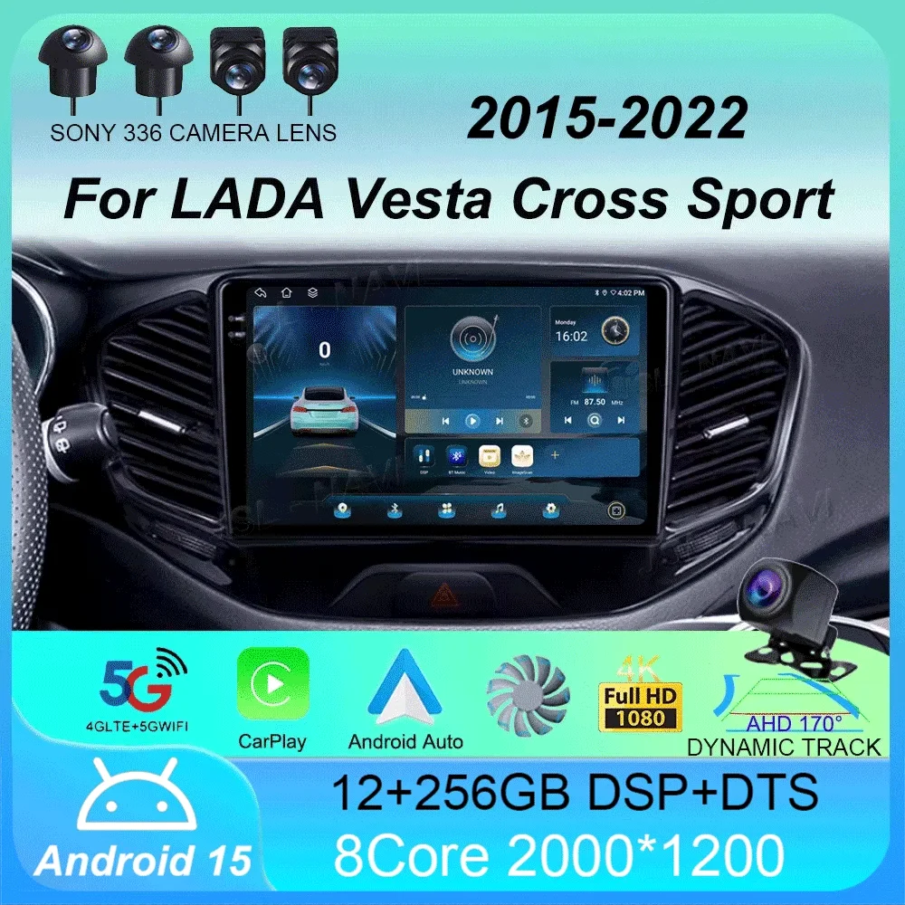 

Android 15 Car Radio For LADA Vesta Cross Sport 2015-2022 Multimedia Video Player Navigation stereo