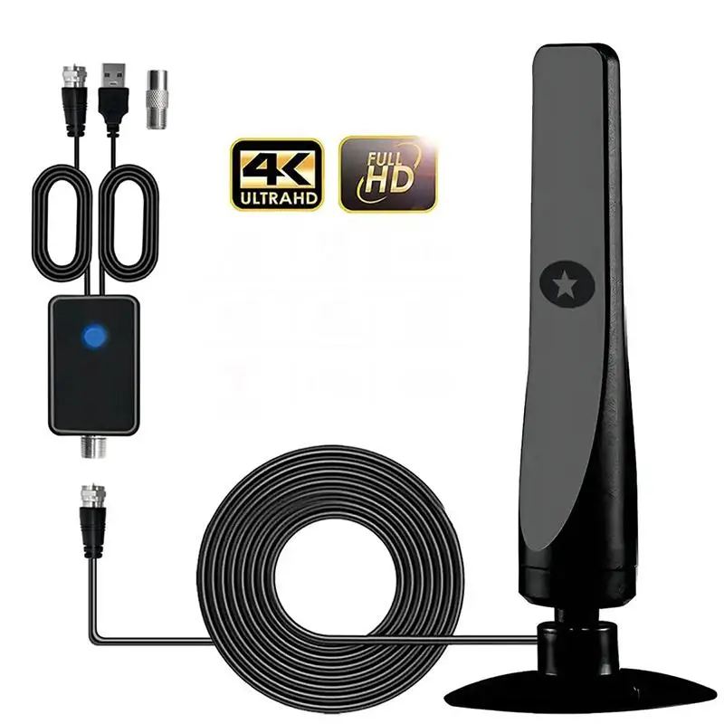 【Digital TV Antenna Receiver Indoor And Outdoor High-Definition Digital Terrestrial Wave Hdtv TV Antenna Supports Multiple】