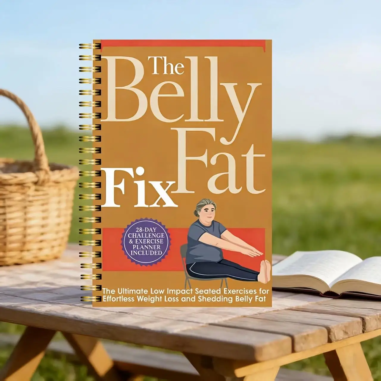 28-Day Belly Fix Fat Exercise Planner Book - Effortless Weight Loss And Shedding Program for a Fitter You