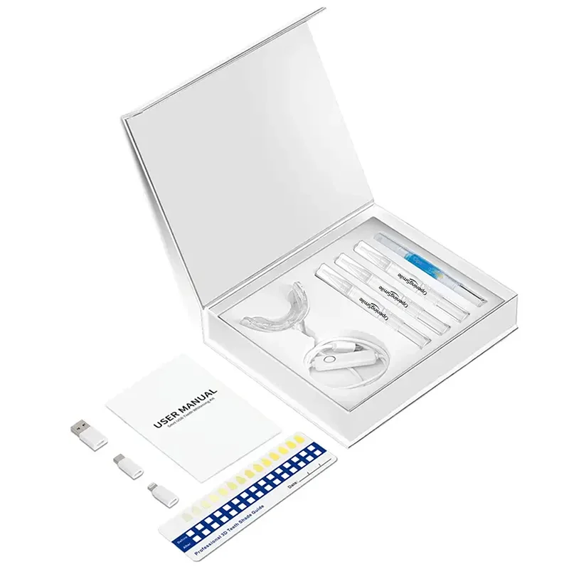 Nova venda quente conjunto de clareamento dos dentes luz fria instrumento beleza remove efetivamente manchas de dente amarelo tipo usb lâmpada