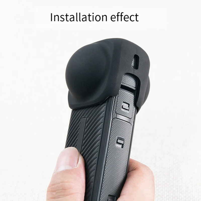 B92B Silicone Lens Cap for X4 Camera Lens Protector, Soft Wear-Resistant Sports Camera Accessories, Black