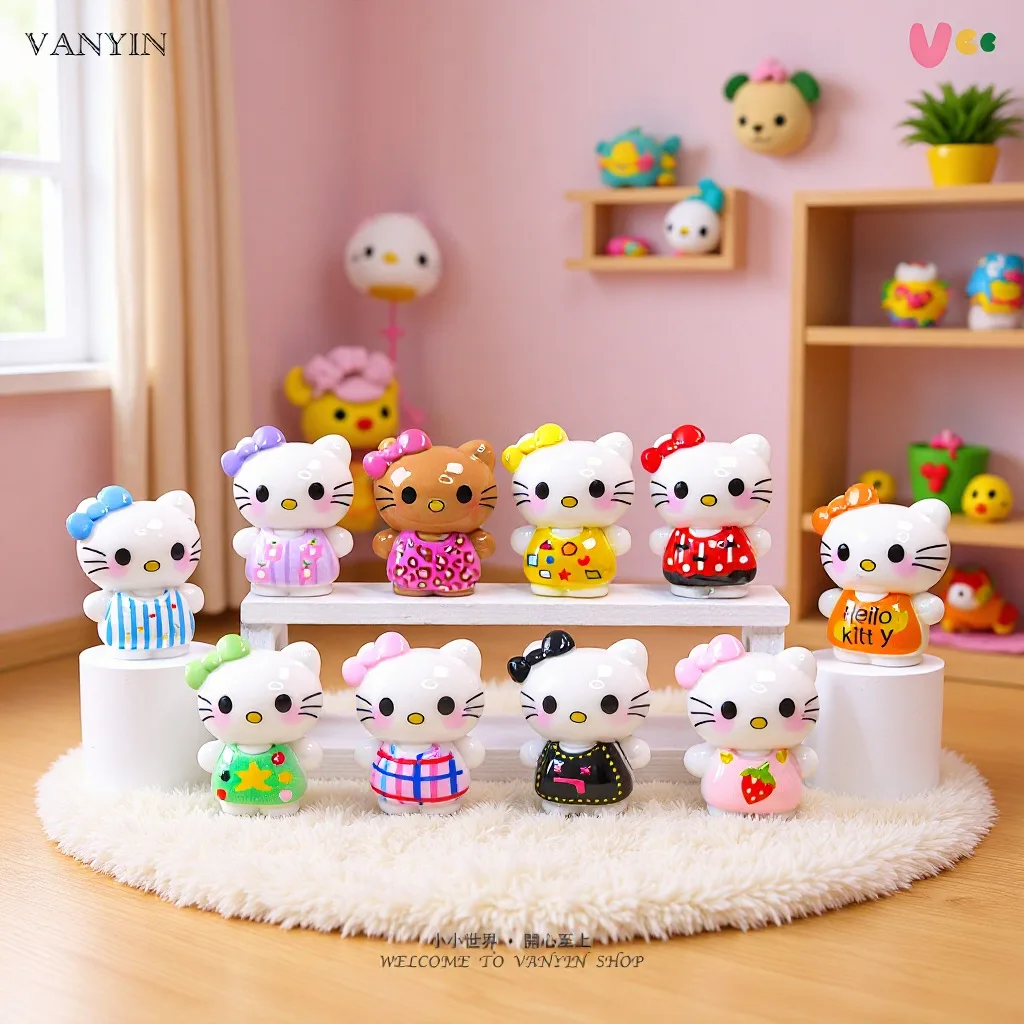 

10 штук для настольных украшений KT Cat, настольных украшений, милых аксессуаров из смолы «сделай сам», автомобильных украшений, подарков