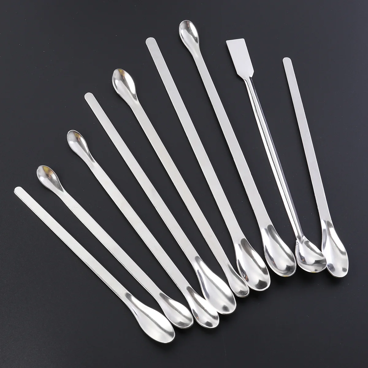 

9 in Different Spoon Styles Mixing Thick Section Spatulas Scoop Laboratory Sampling