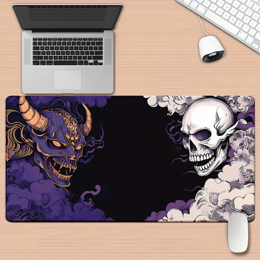 

Devil and Skull Expansion mouse pad anime mousepad large gaming mats pc accessories rubber anti-slip suitable for office work