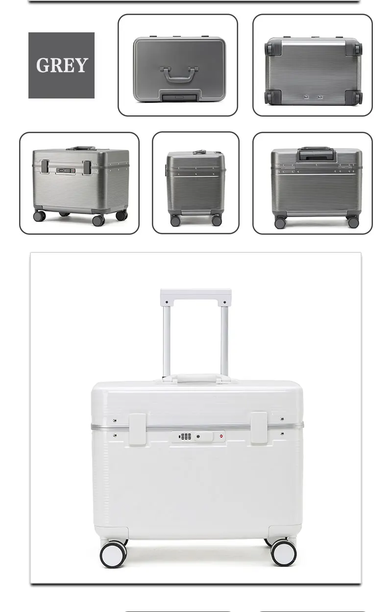 Bunnyfly 18" Aluminiumlegierungsrahmen Spinner-Koffer Kamera-Trolley Piloten-Gepäcktasche mit Rädern Fotografieausrüstungskoffer – Detail 8
